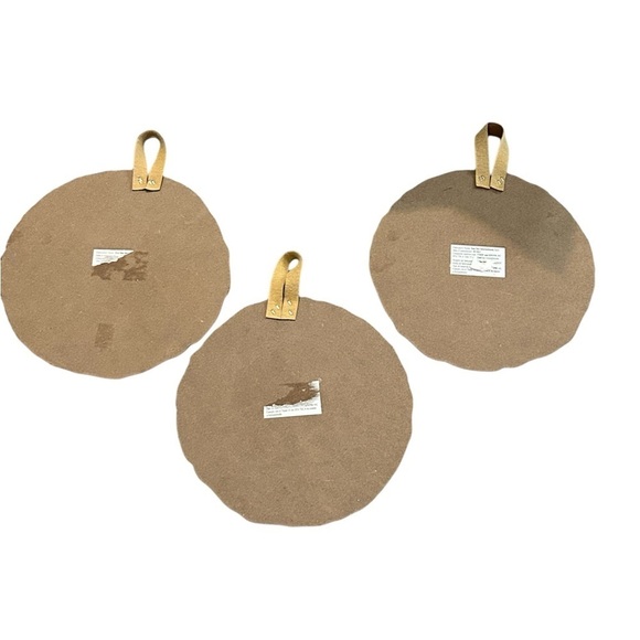 Three Christmas Ornaments 7x7 Rustic Decor - Picture 4 of 6